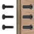 50 Sets Bolts and Nuts Set - M6x25mm Black Hex Screws Metel Bolts and Nuts Kit for Furniture Cam Lock Fasteners, Bed Frame Screws and Bolts Replac...