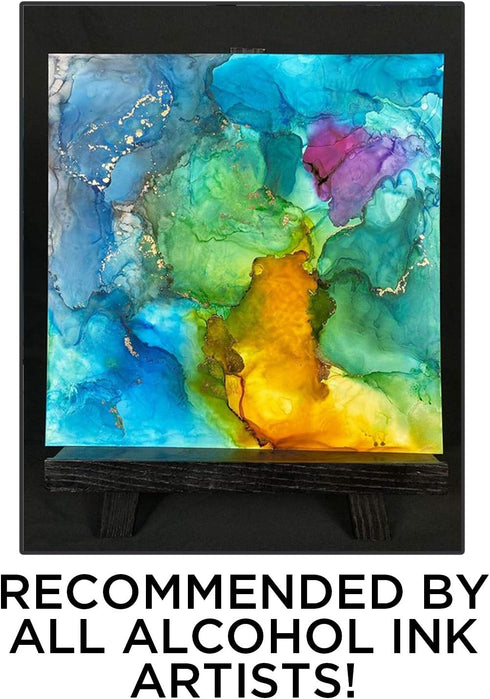 NARA Alcohol Ink Paper | White | 12 inches x 12 inches (12”x12”) | 275 microns/200 GSM | Medium Paper | 10 Sheets | Paper for Alcohol Ink Art Pain...