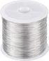 MIKIMIQI 328Ft Jewelry Wire - 26 Gauge Tarnish Resistant Copper Beading Wire for Jewelry Making, 0.4mm X 100m (Silver Color)...