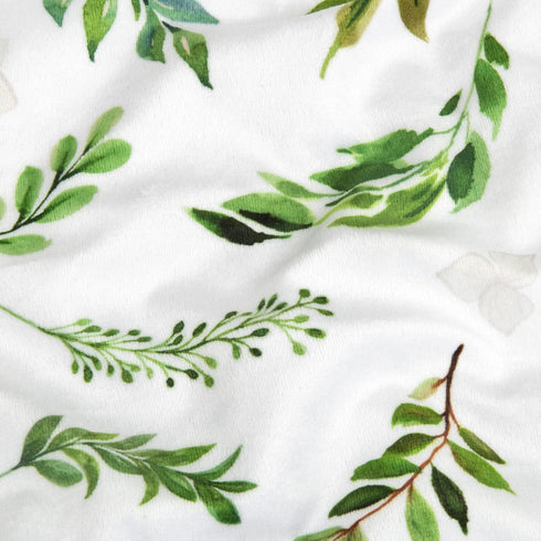 BORITAR Floral Leaf Baby Blanket for Boys Girls Super Soft Double Layer Minky with Dotted Backing for Nursery Stroller Crib Bed Newborns Spring Su...
