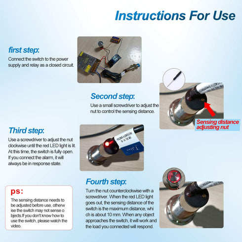 Taiss LJC18A3-H-Z/BX Proximity Switch 1-10mm Sensor Switch Capacitance Proximity Sensor Switch NPN NO?Normally open? DC 6-36V 300mA M18 3-wire...