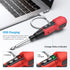 AMIR Cordless Screwdriver, Rechargeable Electric Screwdriver Sets, Portable Automatic Home Repair Tool Kit with USB Cable and LED Lights, Red...
