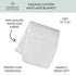 HonestBaby Organic Cotton Matelasse Reversible Receiving Blanket, Light Grey Heather, One Size...