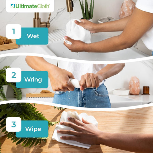 Reusable Microfiber Cloth, All-Surface + All-Purpose Cleaning Cloth, Streak + Lint Free, Safe on Glass & Stainless Steel, EcoFriendly + Chemical F...