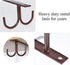 Mocoum Under Cabinet Mug Rack, Rustic Mug Organizer Rack Cup Holder Under Shelf 12 Hanging Hooks Rack for Mugs, Coffee Cups and Kitchen Utensils D...