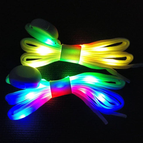 LED Shoelaces Light Up Shoe Laces 3 Modes 7 Colors Flashing Colorful Shoestrings...