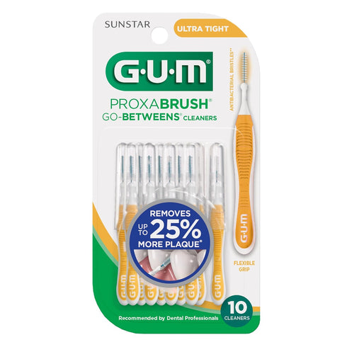GUM Proxabrush Go-Betweens - Ultra Tight, Interdental Brushes for Tight Teeth, Dental Picks for Plaque Removal, Safe for Braces & Dental Devices, ...