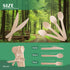 Disposable Wooden Forks -Pack of 100, 6.5" Length-Biodegradable, Natural Wooden Utensils, Great for Parties,Camping,Weddings&Dinner Events (Spoons...