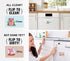 Cute Cartoon Animal Clean Dirty Dishwasher Magnet, Refrigerator Washing Machine Magnet Double Sided Kitchen Reversible Dish Washer Sign, Apartment...