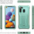 ExoGuard for Samsung Galaxy A21 Case, Rubber Shockproof Full-Body Cover Case Built-in Screen Protector and Kickstand Compatible with Samsung A21 P...
