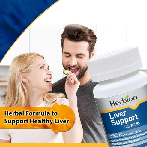 Herbion Naturals Liver Support Herbal Blend with Milk Thistle, Supports Healthy Liver Function and Appetite, Promotes Detoxification, 60 Vegicaps...
