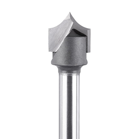 SpeTool 1/4" Shank Point Cutting Roundover Router Bit with 1/2" Cutting Diameter 1/4" Radius, Carbide 2 Flute Tipped Round Over Beading Bits for C...