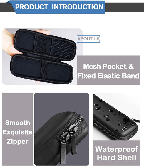Slim Pencil Case for Adults, Travellers, Insulin Travel, Small Pencil Case Hard Shell, Simple Thin Waterproof Pen Case Organizer Box for Stylus To...