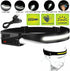 2PCS Headlamp Rechargeable 230° Wide Beam Head Emergency Lamp LED Lights with Motion Sensor for Camping Accessories Gear, Waterproof Head Light Fl...