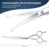 Dog Grooming Scissors with Safety Rounded Tips, Professional 4 in 1 Pet Grooming Scissors Kit with Curved Dog Scissors for Grooming, Chunker Shear...