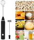Mini Electric Blender Rechargeable Whipper 3 Modes Handheld Milk Frother with Detachable Probe Adjustable Foam Maker Blender for Frappe Hot Chocol...