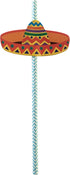 Fiesta Party Straws | Mexican Decorations | Final Fiesta Bachelorette Party Supplies | Set of 32, PRE-ASSEMBLED Paper Straws...