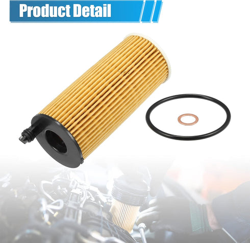 X AUTOHAUX Engine Oil Filter Replacement 11-42-8-575-211 Oil Fuel Filter for BMW X3 XDrive30i 2.0L L4 - Gas 2018...