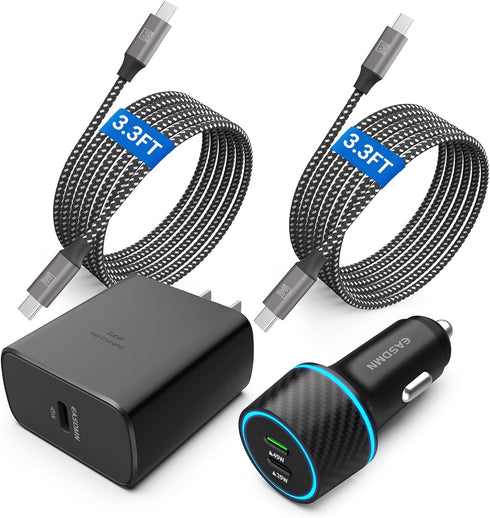 45W USB-C Charger, 2-Pack 45 Watt Samsung Super Fast Charger Type C PPS Wall/Car Charger for Samsung Galaxy S24 Ultra/S24+/S23 Ultra/S23+/S23/S22 ...