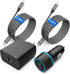 45W USB-C Charger, 2-Pack 45 Watt Samsung Super Fast Charger Type C PPS Wall/Car Charger for Samsung Galaxy S24 Ultra/S24+/S23 Ultra/S23+/S23/S22 ...