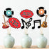 Music Themed Party Decorations Music Notes Banner 1950‘s Rock and Roll Party Decorations Retro Record Wall Hanging Garlands Guitar Cutouts for 50s...