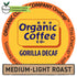 The Organic Coffee Co. Compostable Coffee Pods - Gorilla Decaf (12 Ct) K Cup Compatible including Keurig 2.0, Medium Roast, Swiss Water Processed,...