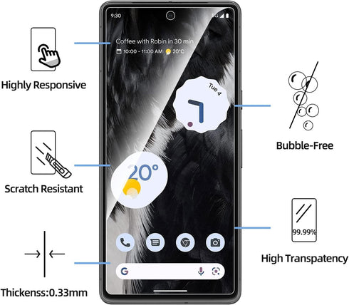 NEW'C [3 Pack Designed for Google Pixel 7 Screen Protector Tempered Glass,Case Friendly Anti Scratch, Bubble Free, Ultra Resistant......