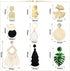 FINREZIO 9 Pairs Clip on Drop Earrings for Women Statement Rattan Resin Acrylic Drop Dangle Earrings Lightweight Geometric Rattan Tassel Hoop Drop...