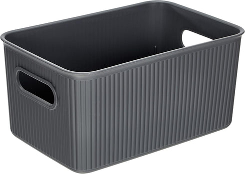 Baobab Multi-purpose Storage Basket Medium with Capacity for 5 Litres, Grey Anthracite, 18.1 x 27.2 x 13...