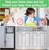 6 Packs Sliding Cabinet Locks, Modacraft Baby Proofing U-Shaped Child Safety Latches Adjustable White Locks for Handles Knobs Drawers Closet Cupbo...