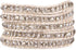 KELITCH New Gray Crystal Beaded 5 Wrap Bracelet On Leather Friendship Bracelets Jewelry for Womens...