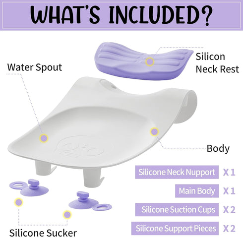 Toyture Shampoo Bowl for Kids, Baby, Adults | Portable Hair Washing Basin | Shampoo Bowl Neck Rest | Tear Free Shampoo for Kids | Hair Washing Sin...