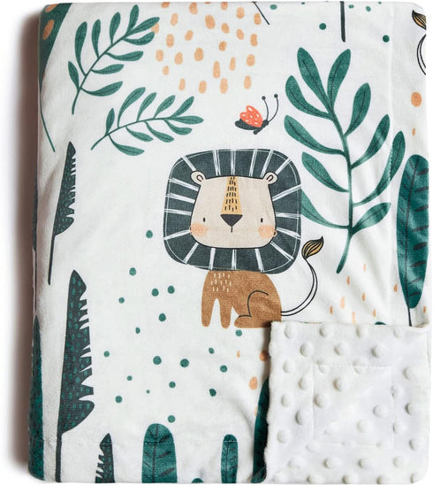 insular Baby Blanket for Boys Girls Soft Plush Minky with Dotted Backing, Double Layer Receiving Blanket for Stroller Crib Newborn Toddler Bed Bla...
