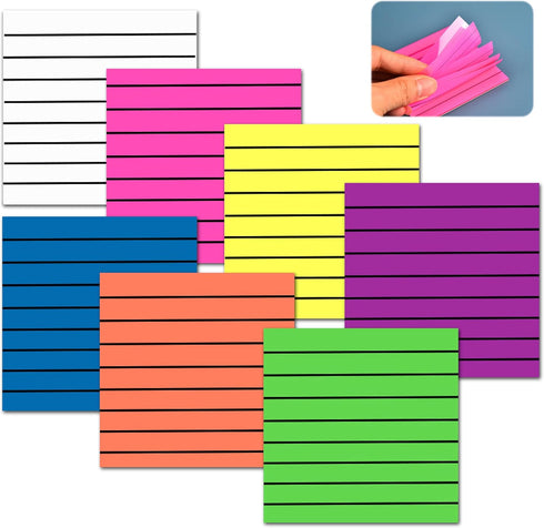 Transparent Sticky Notes 350pcs Clear Sticky Notes,Sticky Note Set for 2023 Planner Office School College Teacher Student Supplies 7 Bright Color,...