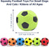 2'' Latex Squeaky Dog Soccer Ball Toys, Dog Football Ball for Puppy Small Medium Dogs, Vibrant Colors Soccer Chew Fetch Throw Ball 6 Pcs/Set...