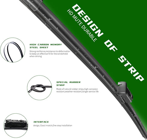 2 Factory Wiper Blades Replacement for Subaru Ascent 2019-2021 Toyota Mirai 2016-2020 Original Equipment Windshield Wiper Blades Set - 26"+20" (Se...