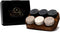 Whiskey Chilling Stones - Set of 6 Handcrafted Premium Granite Round Sipping Rocks - Hardwood Presentation & Storage Tray by R.O.C.K.S....