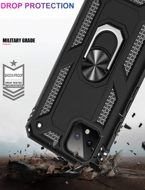 LUMARKE for Google Pixel 4 Case with Screen Protector,Pass 16ft. Drop Tested Military Grade Protective Phone Cover with Magnetic Ring Kickstand Co...