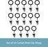 Kenney Petit Window Curtain Clip Rings, 14-Pack, Black...