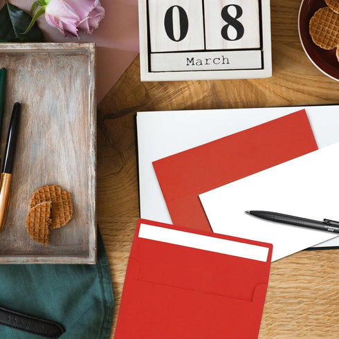 50pcs packed Red Envelopes,A4Envelopes, printable invitation envelopes,4x6 envelopes, suitable for weddings, invitations, photos, postcards, greet...