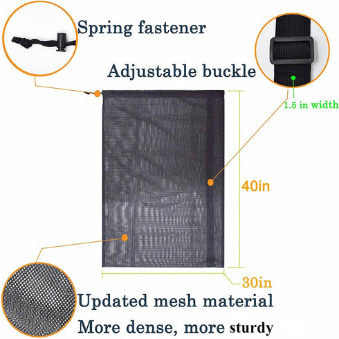 Heavy Duty Mesh Ball Bag, Drawstring Sport Equipment Storage Bag for Basketball, Soccer, Sports Beach and Swimming Gears with Adjustable Shoulder ...