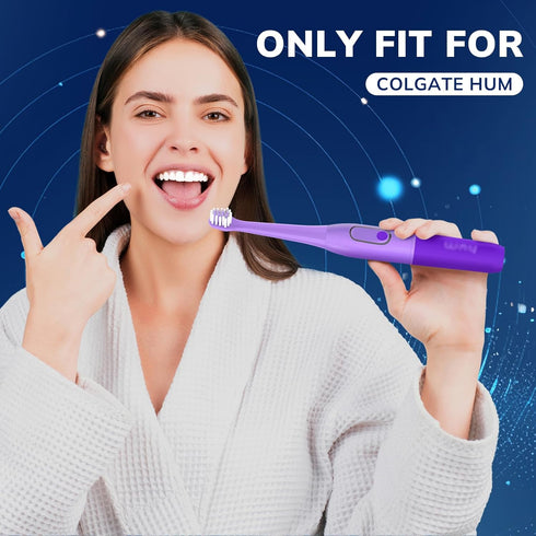10 Pack Replacement Toothbrush Heads Compatible with Colgate Hum Toothbrush- Brush Heads Replacement for Colgate Hum Connected Smart Battery Elect...