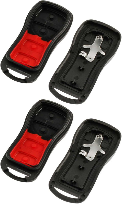 2 Key Fob Keyless Entry Remote Shell Case & Pad fits Nissan & Infiniti...