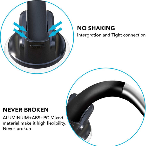 APPS2Car Magnetic Car Phone Holder Mount with 6 Strong Magnets, Windshield Dashboard Magnetic Suction Cup Phone Holder for Car, fit Most Smartphon...