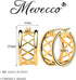 Mevecco Gold Chunky Hollow Huggie Hoop Earring 18K Gold Plated Dainty Thick Cute Hoop Earrings for Women Cubic Personalized Inlay Sleeper Handmade...