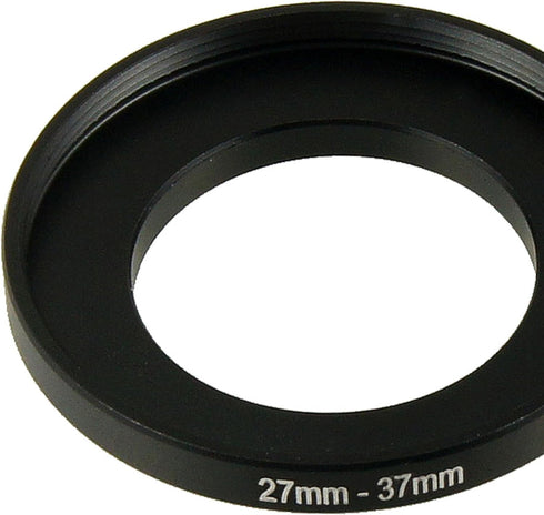 uxcell 27mm-37mm Step Up Ring Adapter for Camera, Metal 27mm to 37mm Camera Lens Hood Stepping Up Ring Filter for Digital DSLR SLR Camera, Black...