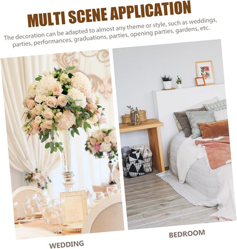 DOITOOL Flowerpot Urn Shaped Flower Pot Flower Vase Footed Plant Pot Vases for Flowers Floral Art Vase Creative Flower Pots Pedestal Glass Vase Wh...