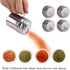 Accmor 5oz Salt and Pepper Shakers with Adjustable Pour Holes, Stainless Steel Dredge Shaker, Seasoning Spice Shakers for Salt Pepper Cinnamon Sug...