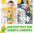 Hanging Rattles Toys, Car Seat toys for babies 0-6 months, Newborn Crib Toys Sensory Corn Soft stuff Baby Stroller Toys with Crinkle, Squeaky & Te...