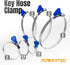 POWERTEC 70127 2-1/2 Inch Key Hose Clamp, Thumb Screw Key Adjustable Stainless Steel Hose Clamps for Dust Collection, Dust Collector and Dryer Ven...